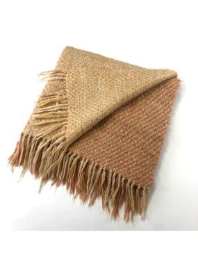 Mohair sunset throw blanket by Quebec weaver Nina Bruneau Tessier Canadian Art